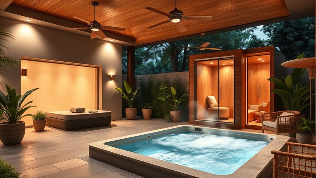 spa fans with hot tubs