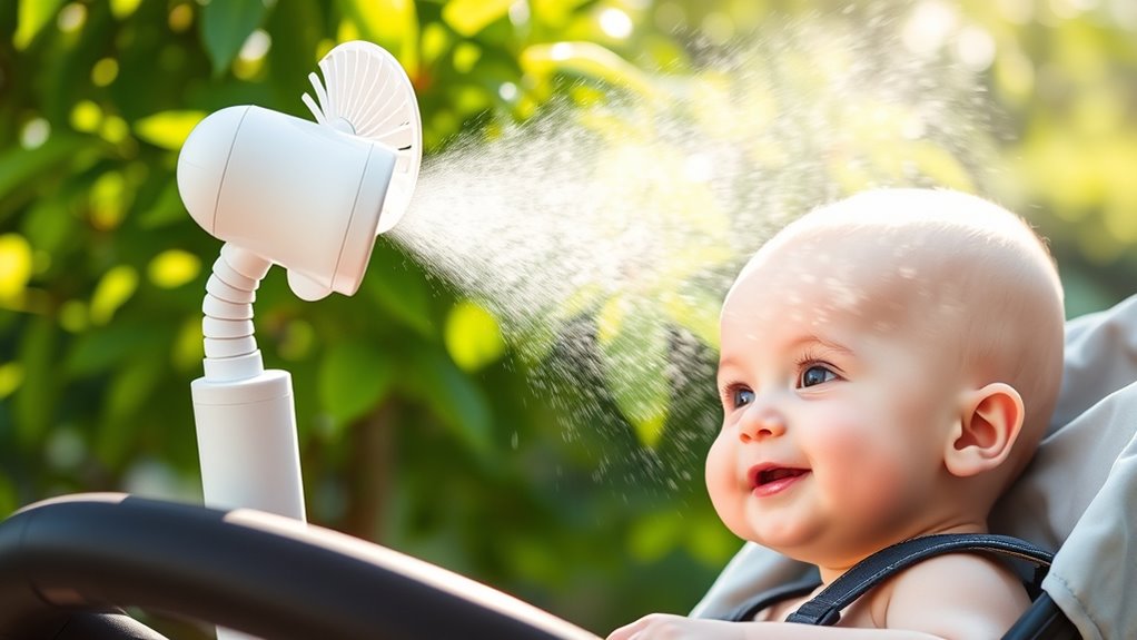 stroller misting fan options
