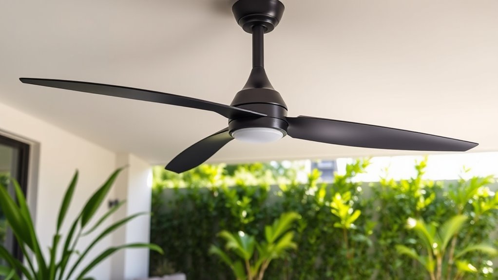 stylish patio fan accents