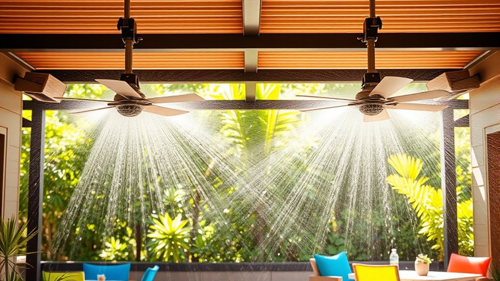 top dual fan patio misters