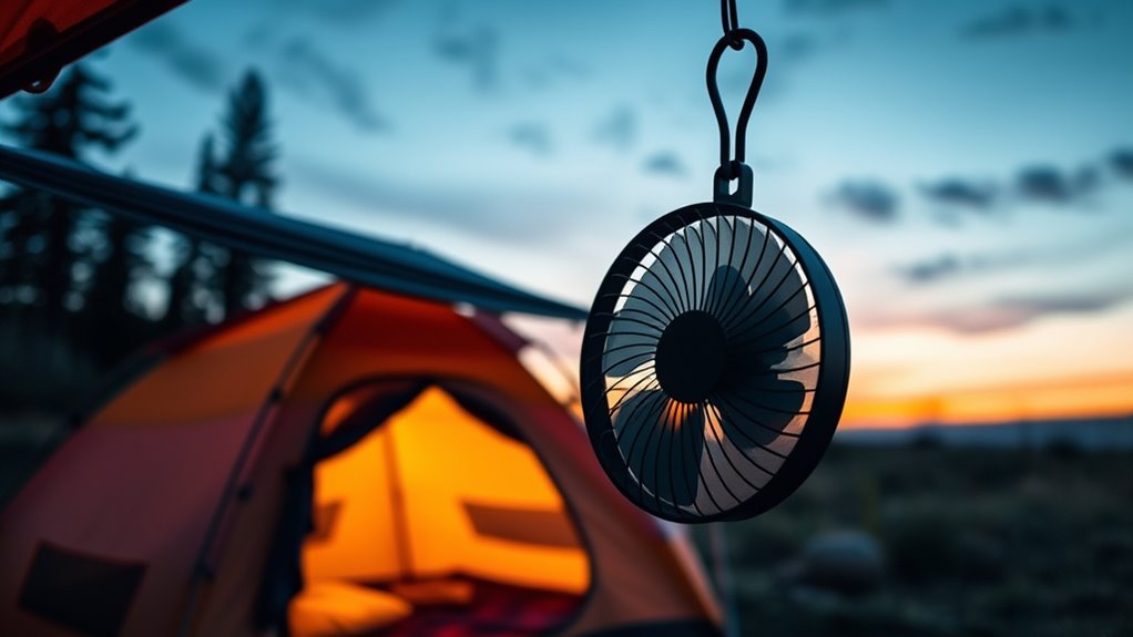 top tent cordless fans