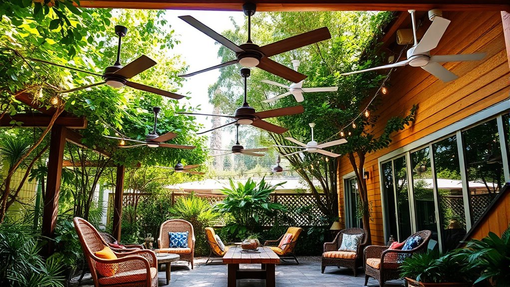 unique patio ceiling fan ideas