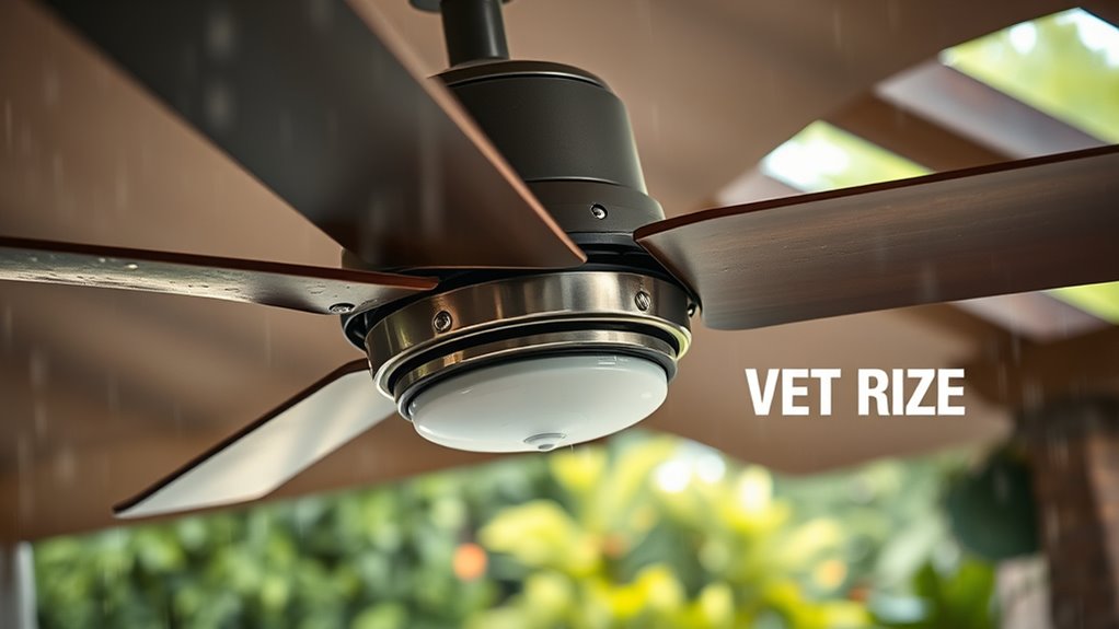 wet rated fans are not waterproof