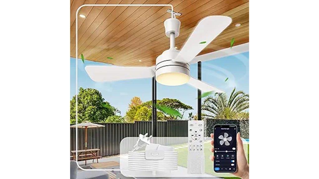 white ceiling fan with lights
