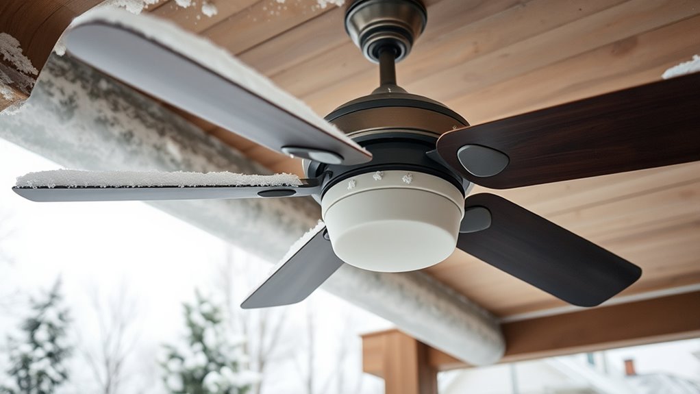 winter outdoor ceiling fan safety