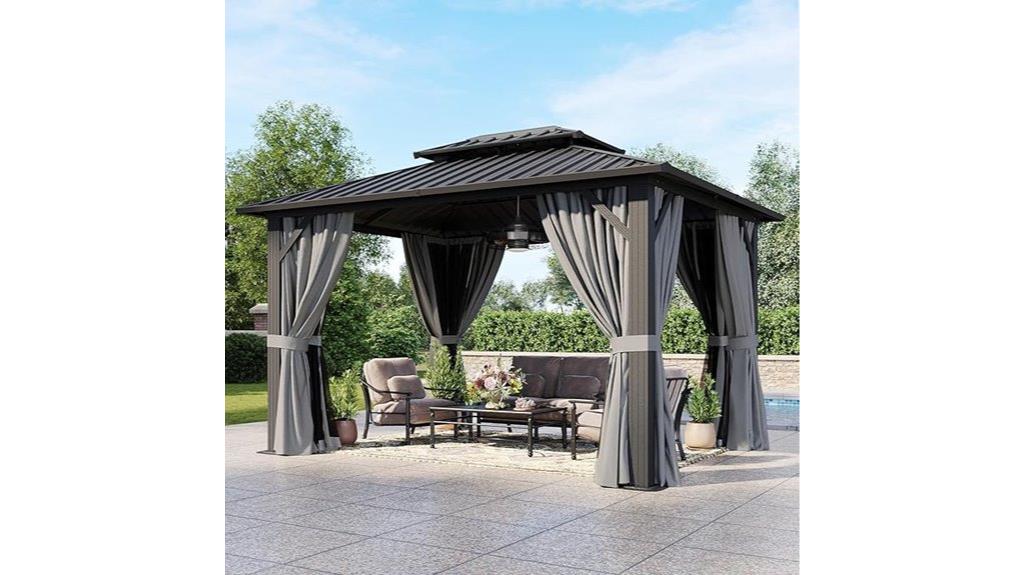 10x12 gazebo with fans