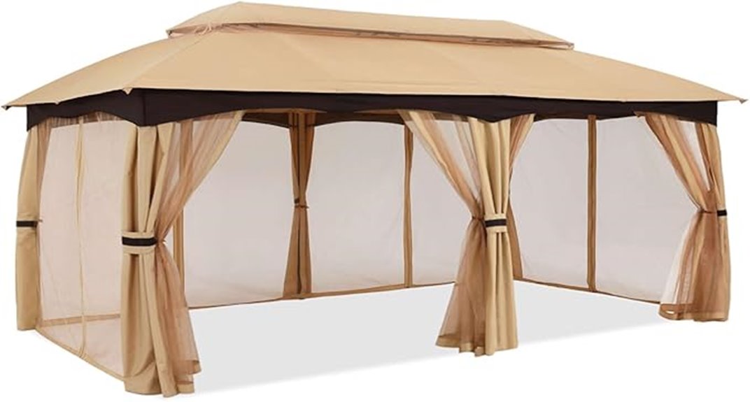 10x20 gazebo with mosquito net