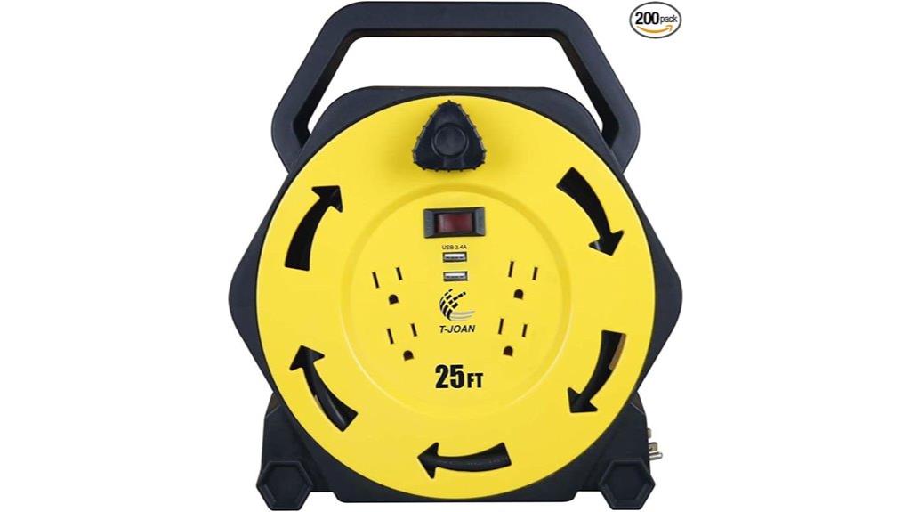 25 foot retractable extension reel