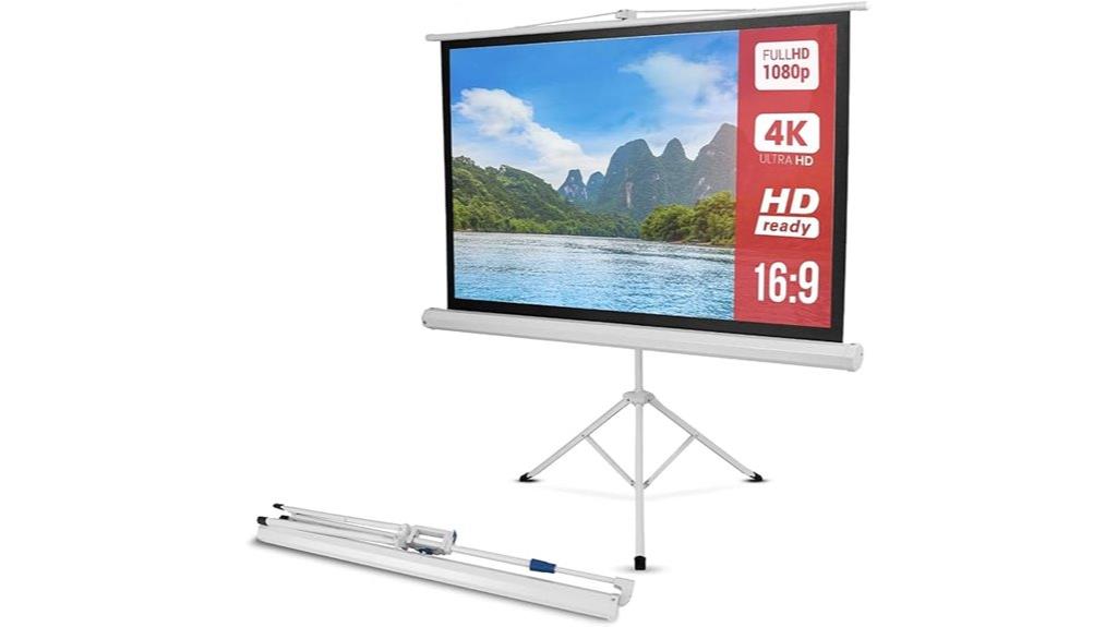 50 inch portable tripod screen