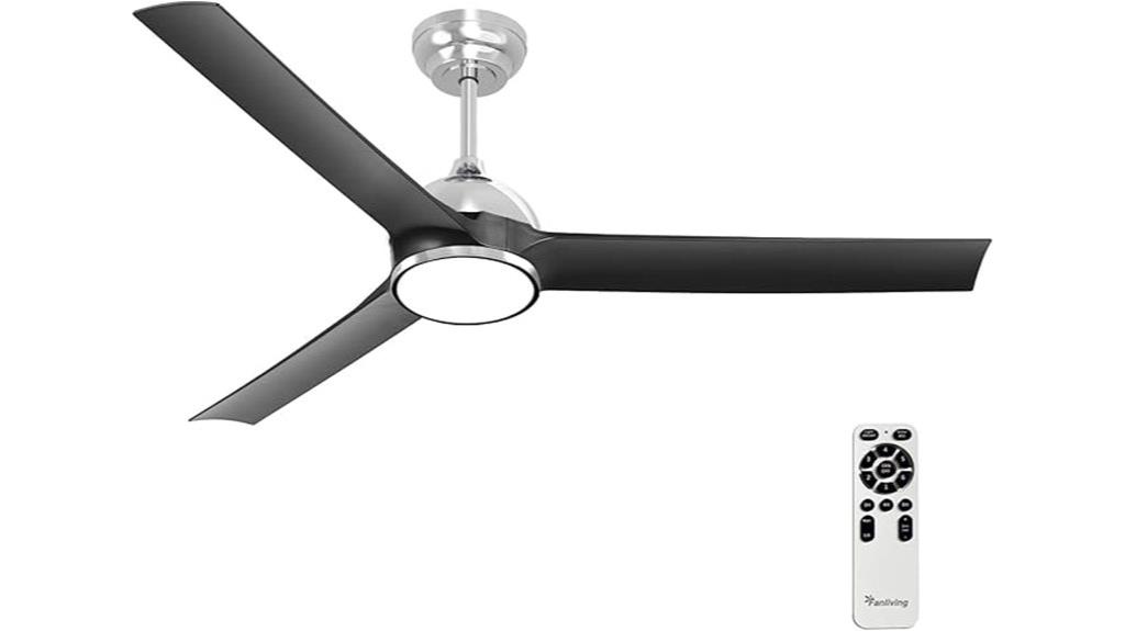 52 inch black ceiling fan