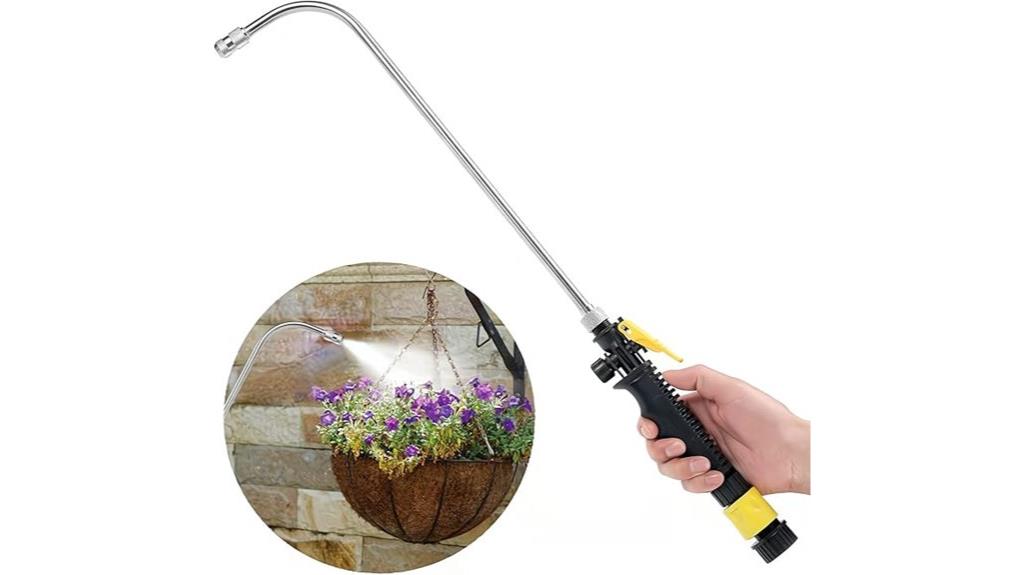 adjustable curved spray wand