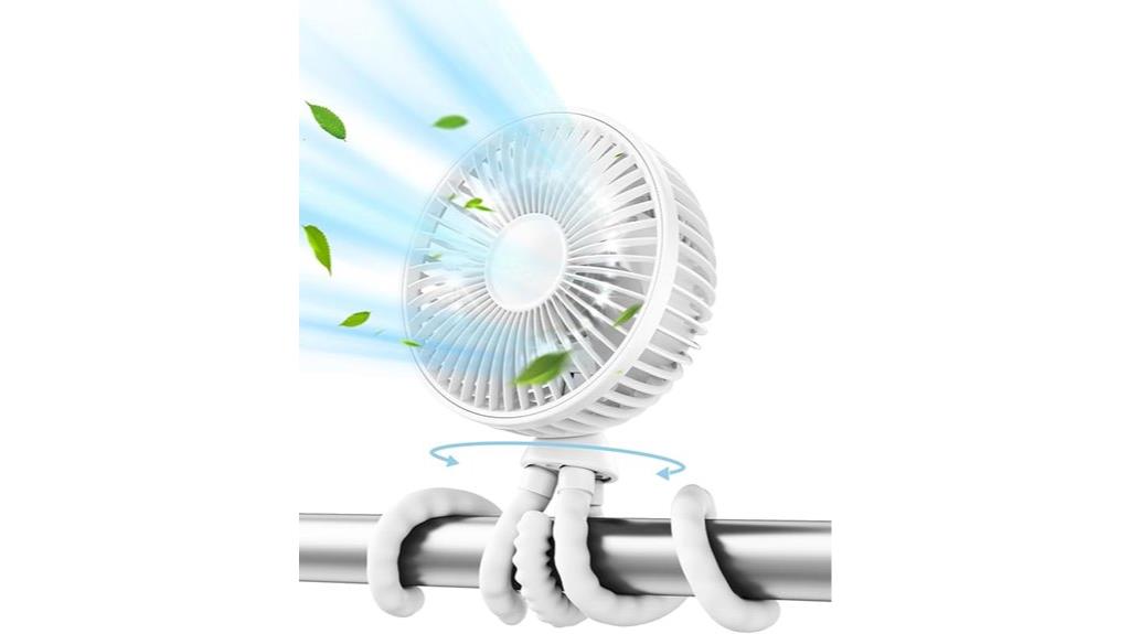 baby stroller fan with light
