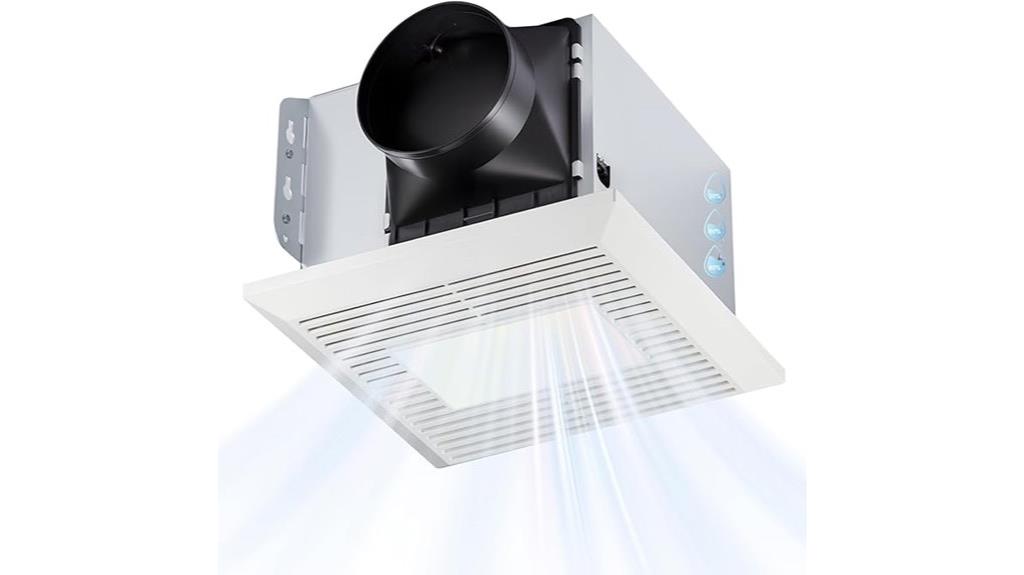 bathroom fan with light