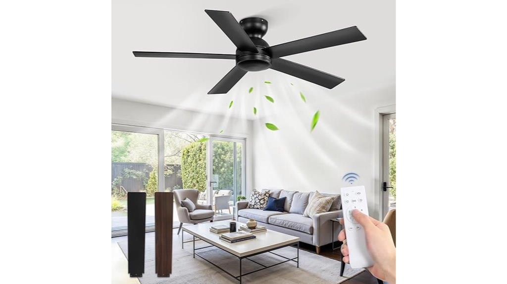 black 48 inch ceiling fan