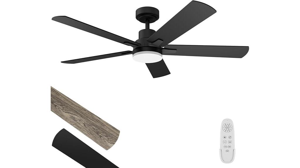 black 52 inch ceiling fan