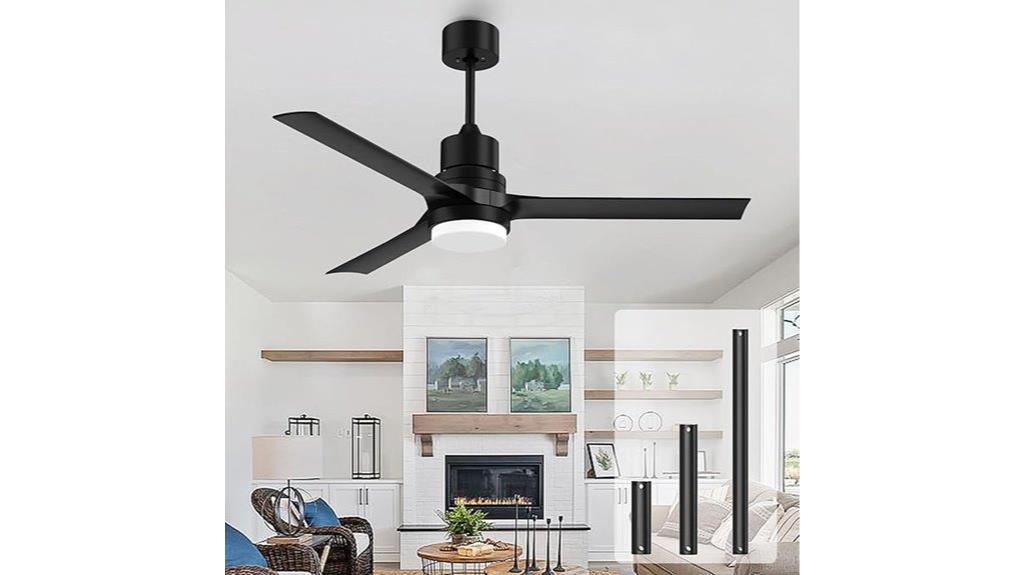 black 52 inch ceiling fan