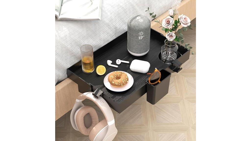 black foldable bunk shelf