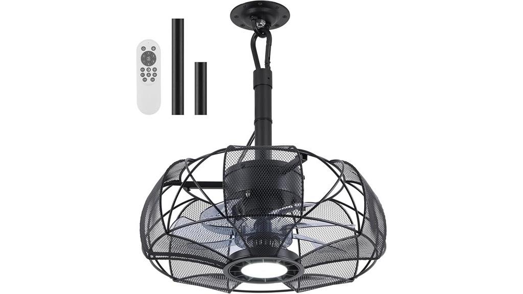 black gazebo fan