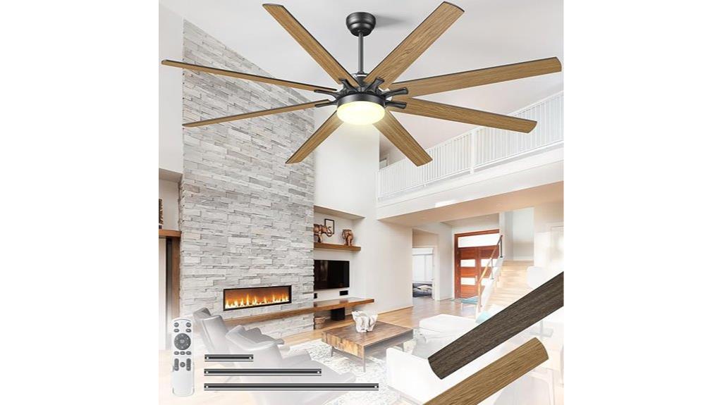 black industrial ceiling fan