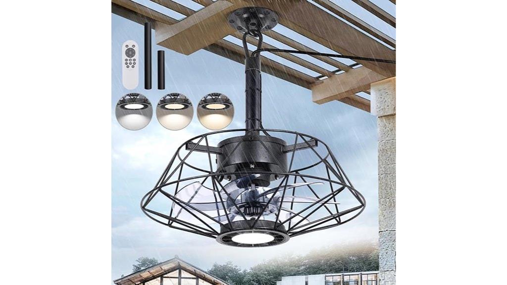 black outdoor ceiling fan