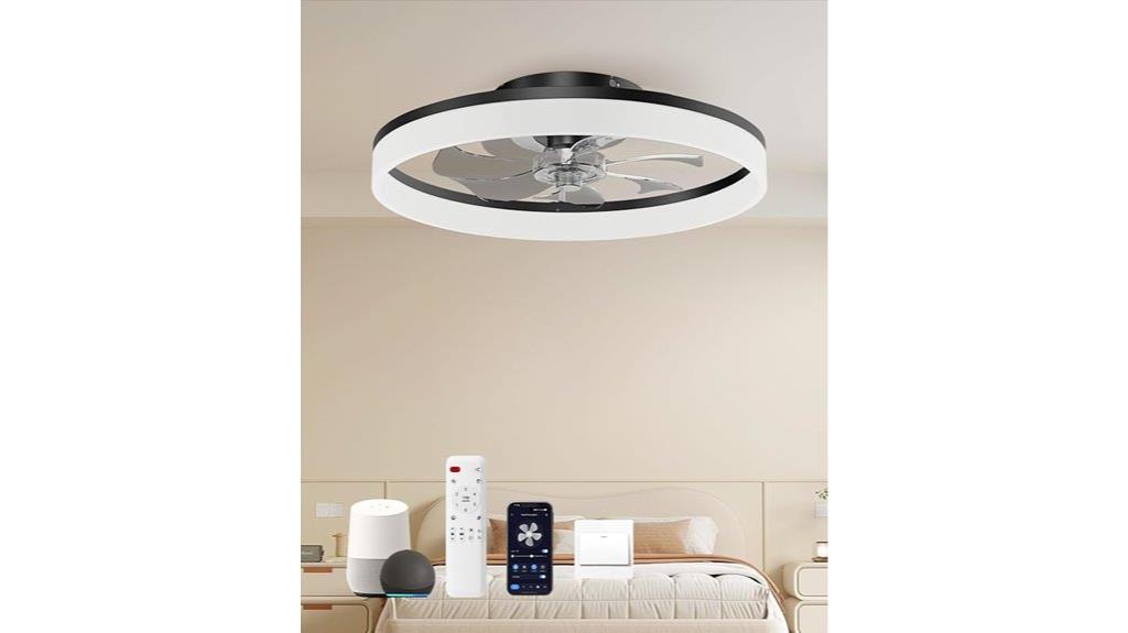 black remote controlled ceiling fan