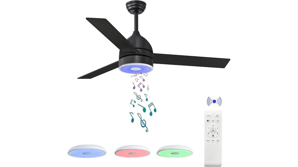 black rgb led fan