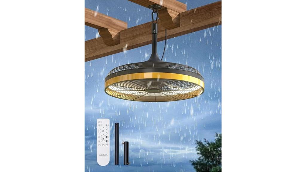 black waterproof outdoor fan