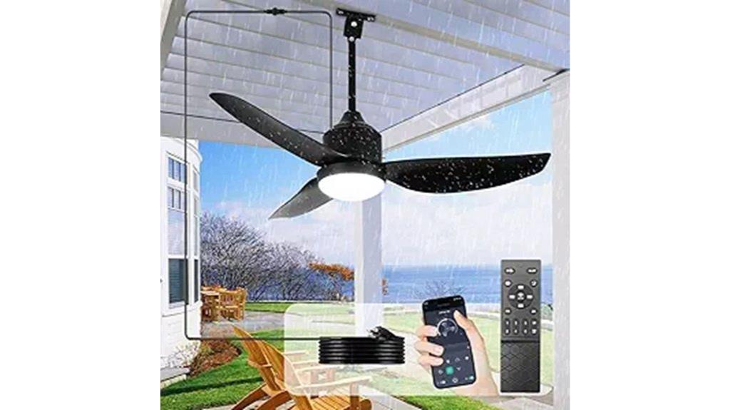 black waterproof outdoor fan
