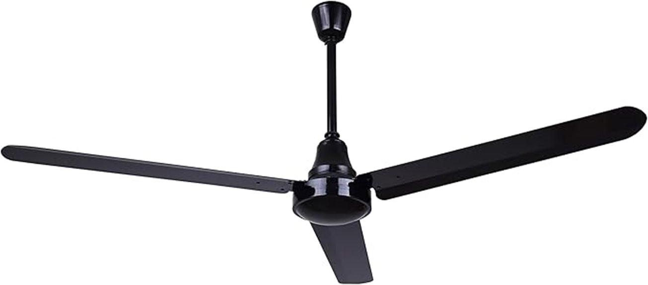 black weatherproof industrial fan
