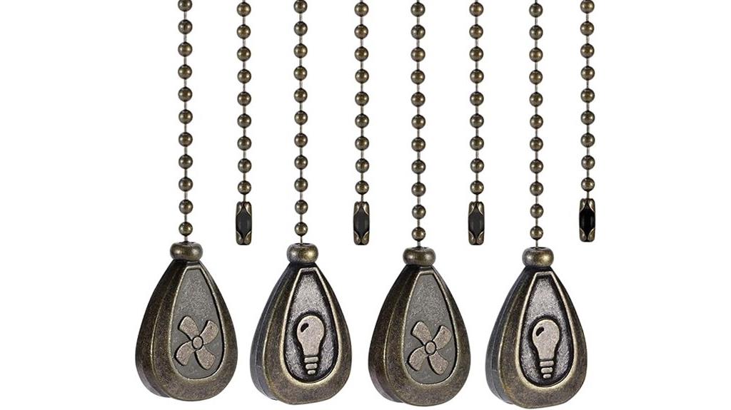 bronzed fan chain extensions