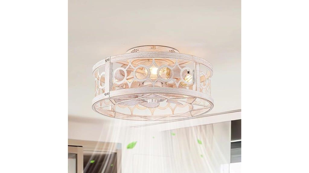 caged led ceiling fan