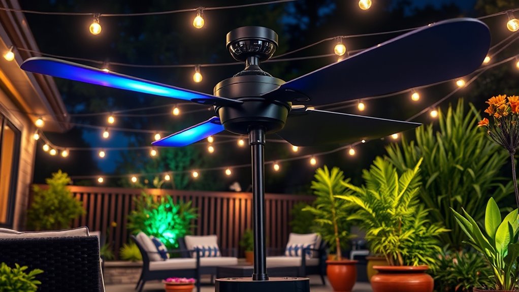 colorful outdoor fan selection