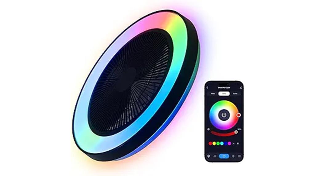 colorful smart ceiling fans