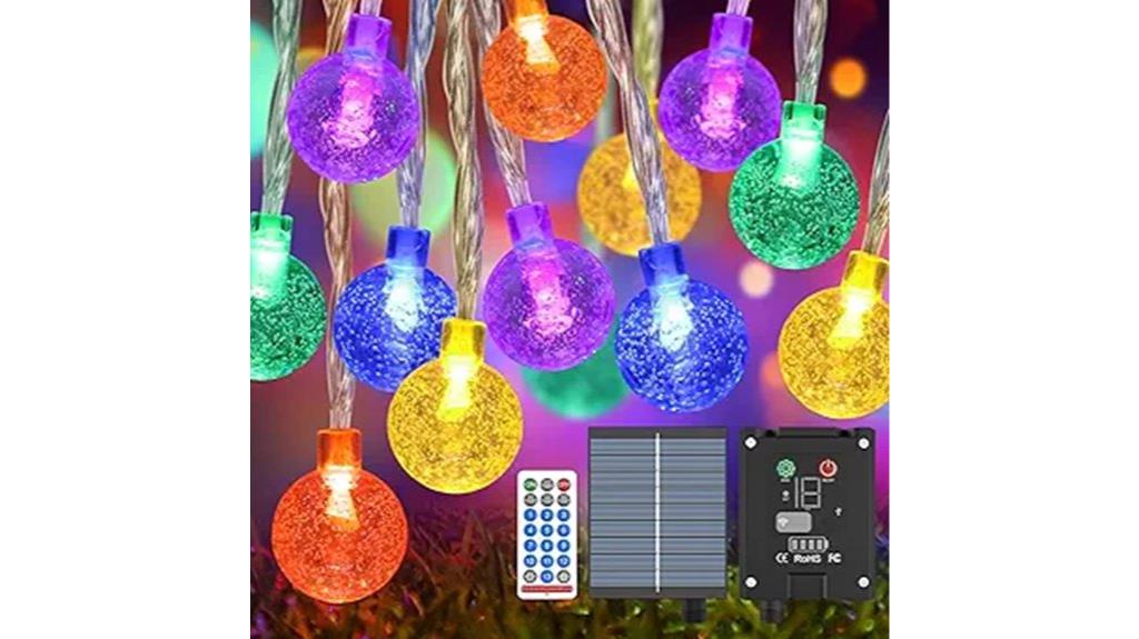 colorful solar globe lights