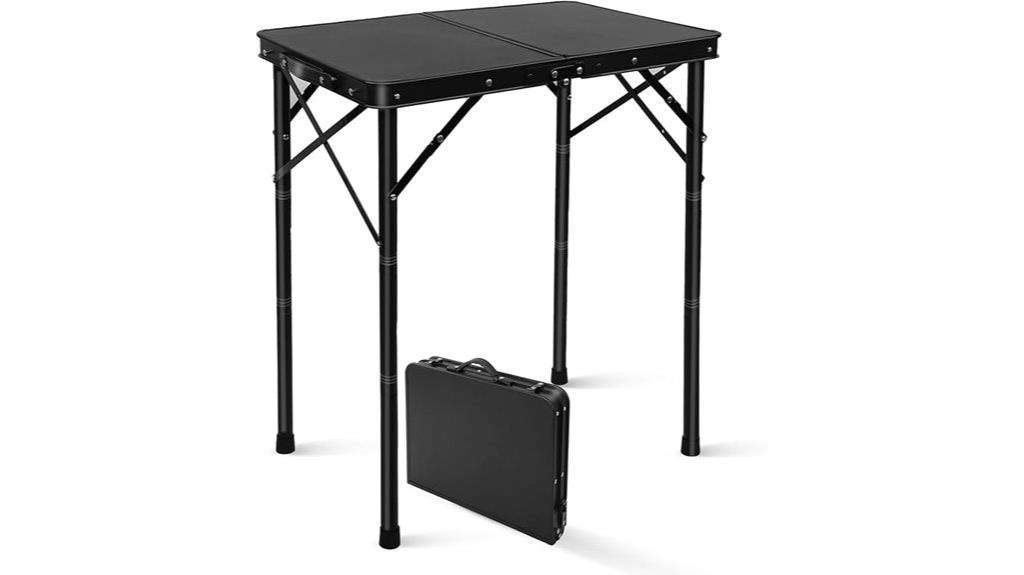 compact outdoor metal table