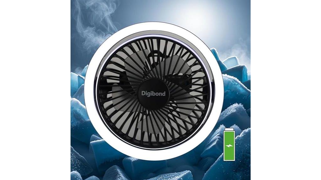 compact usb fan with light