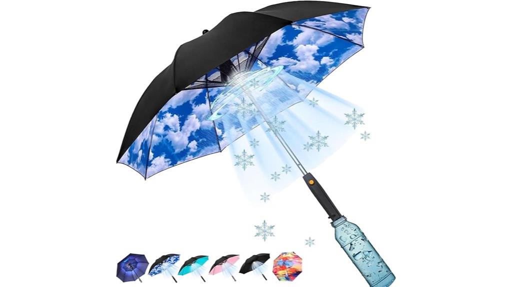 cooling umbrella with fan
