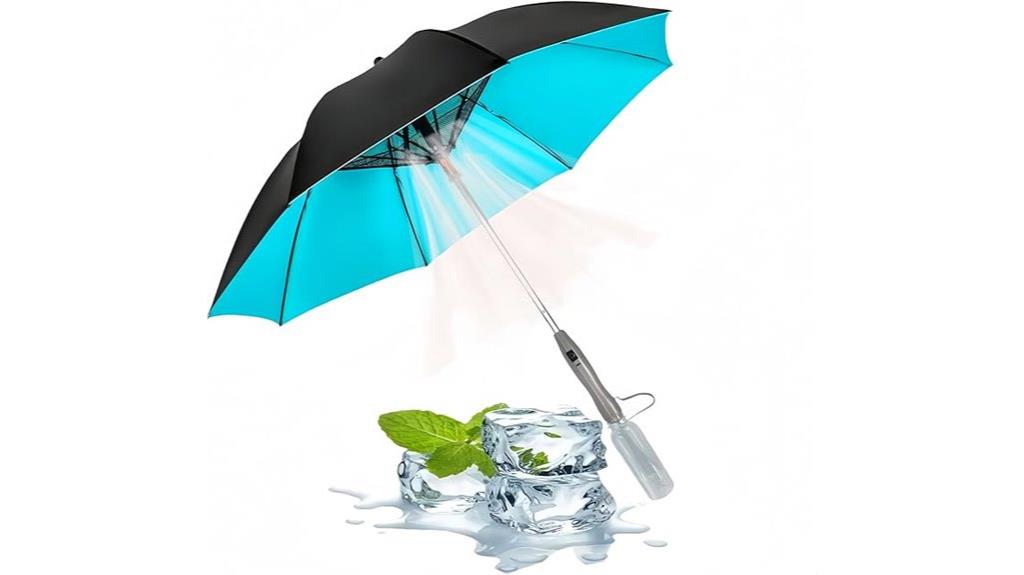 cooling umbrella with mist