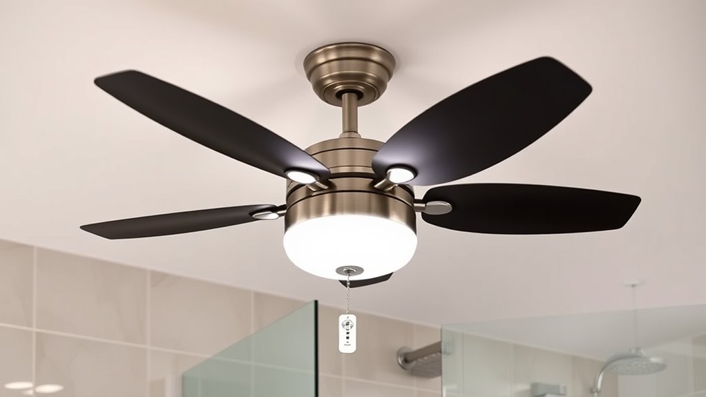 damp rated remote ceiling fans