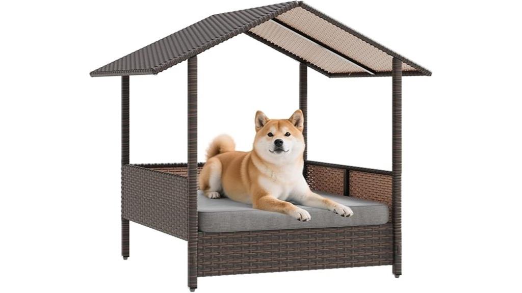 dog house with canopy