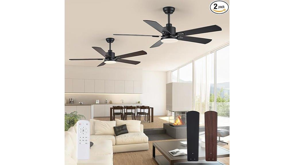 dual led ceiling fans