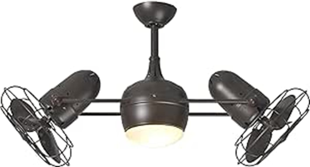 dual motor rotating fan