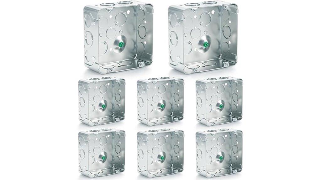 eight piece metal junction box