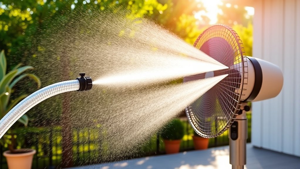 fan compatible durable misting