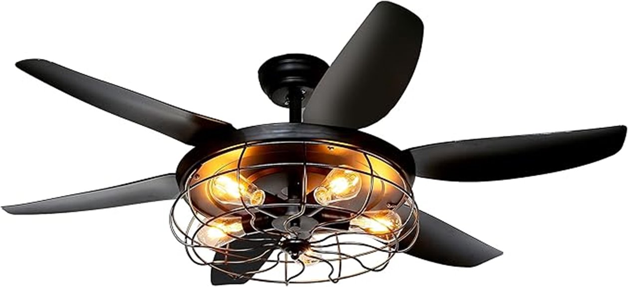 farmhouse black ceiling fan