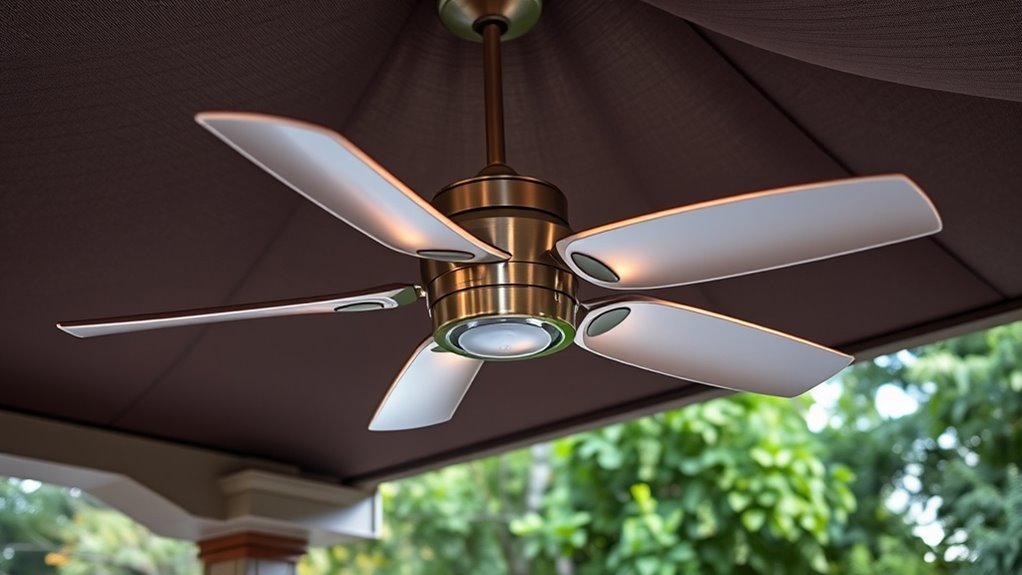 foldable blade gazebo fans