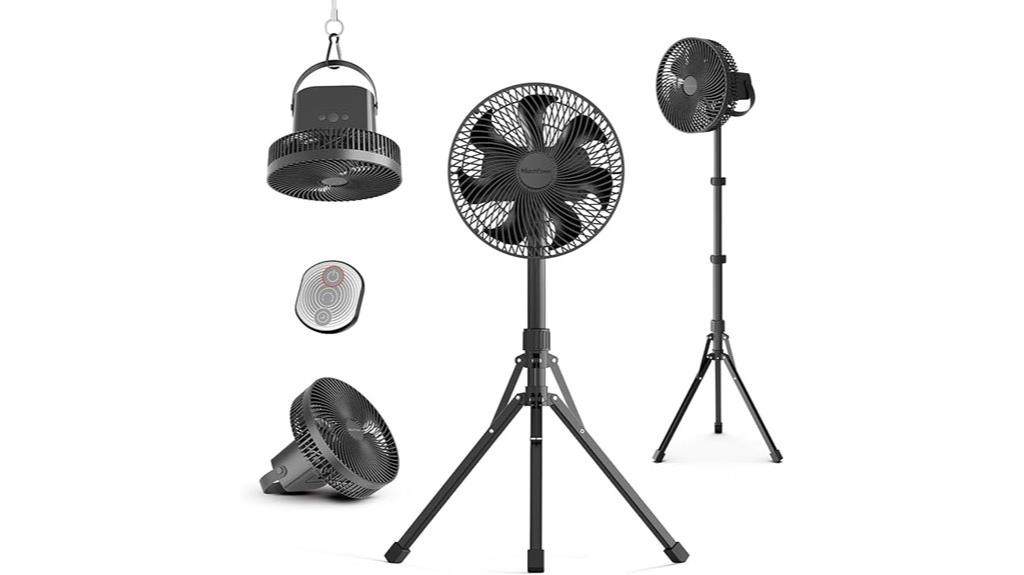 foldable camping fan with remote