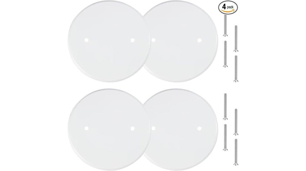 four ceiling cover plates