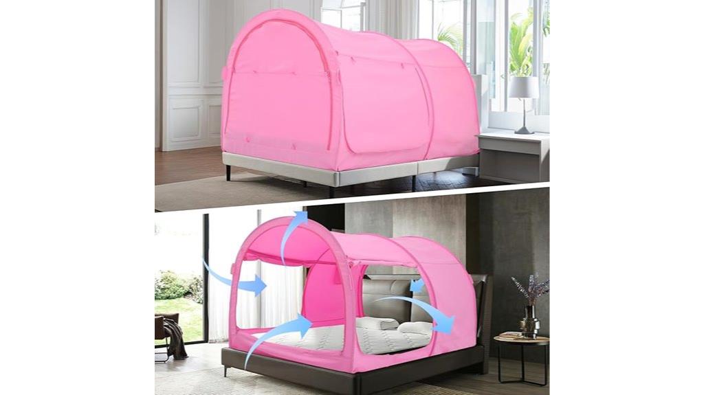 full size grey bed tent