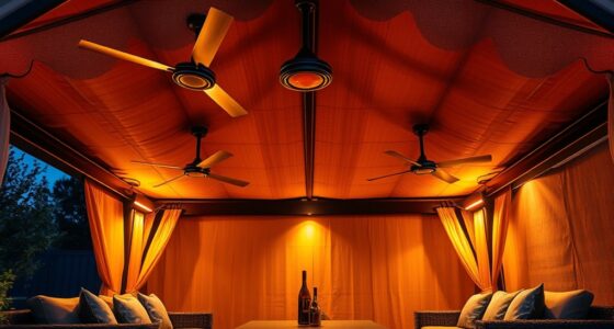 gazebo fans with heat